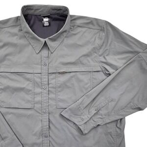REI Co-op Sahara Long Sleeve Shirt Green Plus Womens Size 2XL Hiking Trail